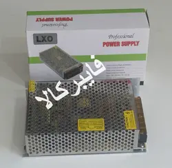منبع تغذیه 10 آمپر با پتانسیومتر فلزی صنعتی  12 ولت LXO