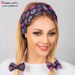 ست توربان و کش مو پاپیونی