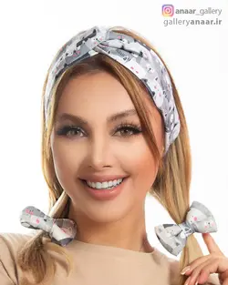 ست توربان و کش مو پاپیونی