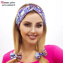 ست توربان و کش مو پاپیونی