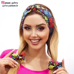 ست توربان و کش مو پاپیونی