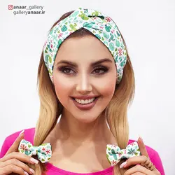 ست توربان و کش مو پاپیونی