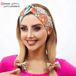 ست توربان و کش مو پاپیونی