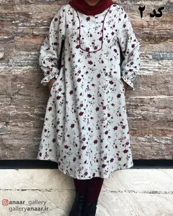 پیراهن پاییزه گلدار