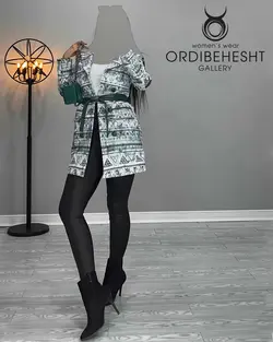 پالتو کمر چرم - کد 3440