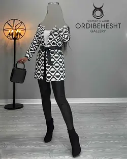 پالتو کمر چرم - کد 3440