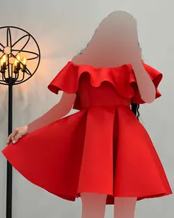 پیراهن یقه قایقی - کد 3425