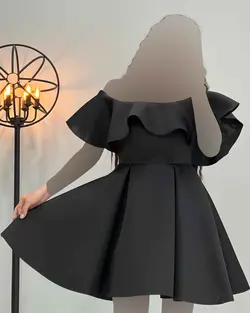 پیراهن یقه قایقی - کد 3425