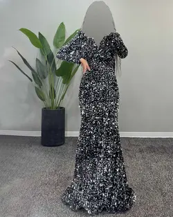 پیراهن مخمل پولکی - کد 3513