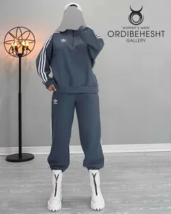 ست ادیداس جلو زیپ - کد 3639