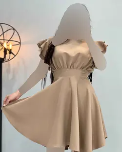 پیراهن آستین چین - کد 3698