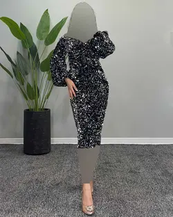 پیراهن کوتاه پولکی - کد 3706