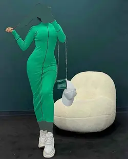 پیراهن نوار چرم - کد 3700