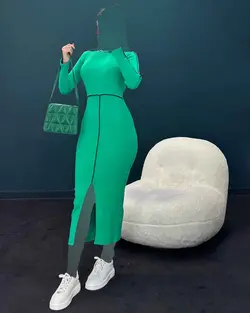 پیراهن یقه نوار - کد 5043