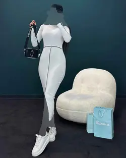 پیراهن یقه نوار - کد 5043