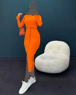 پیراهن یقه نوار - کد 5043