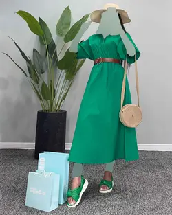 پیراهن + کمربند - کد 6097