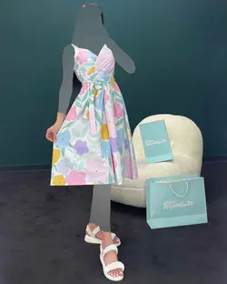 پیراهن طرح برگ - کد 7004