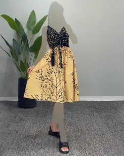 پیراهن طرح برگ - کد 7004