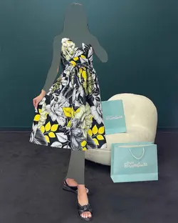 پیراهن طرح برگ - کد 7004