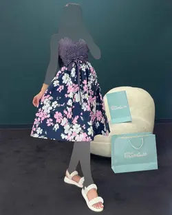 پیراهن طرح برگ - کد 7004