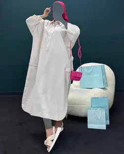 پیراهن جلو دکمه - کد7098