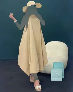 پیراهن آستین حلقه ای - کد 7095