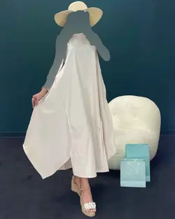 پیراهن آستین حلقه ای - کد 7095