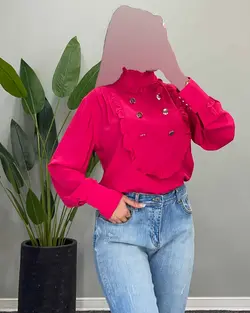 شومیز شش دکمه - کد 7088