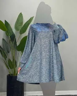 پیراهن آستین پف - کد 7091