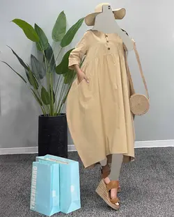 پیراهن دو جیب - کد 6094