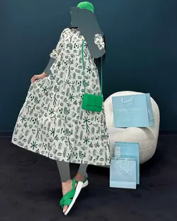 پیراهن طرحدار - کد 7096