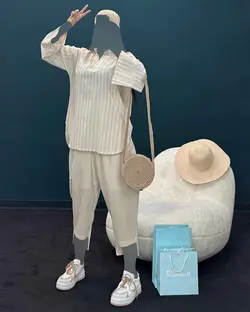 بلوز شلوار راه راه - کد 7050