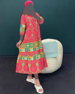 پیراهن رنگی - کد 8054