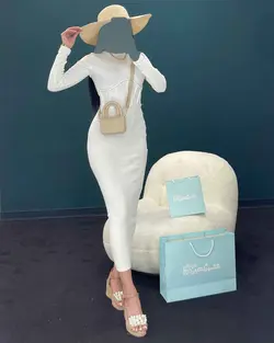 پیراهن کش بافت - کد 8034