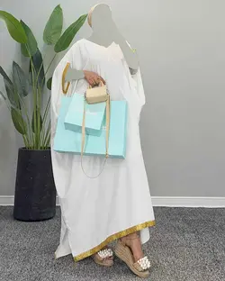 پیراهن نوارطلایی - کد 8024