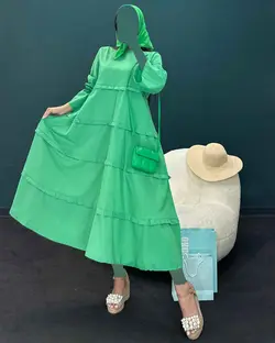 پیراهن آستین کش - کد 4124