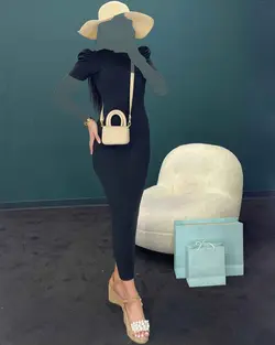 پیراهن آستین پف - کد 4154