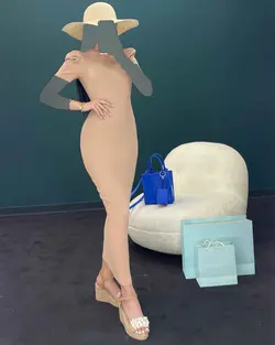 پیراهن آستین پف - کد 4154