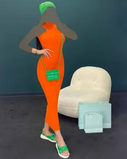 پیراهن کاپ دار - کد 4169