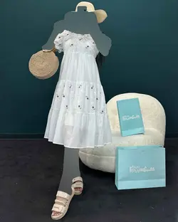 پیراهن خامه دوزی - کد 4295