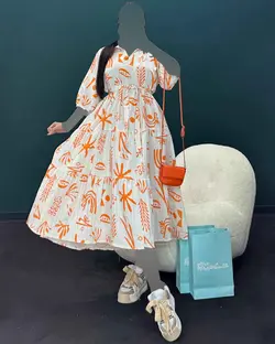 پیراهن طرح دار - کد 4326