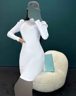 پیراهن یقه اسکی - کد 8073