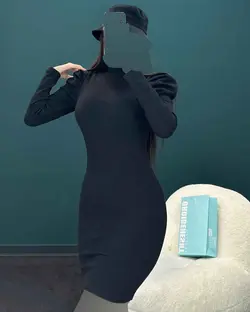 پیراهن یقه اسکی - کد 8073