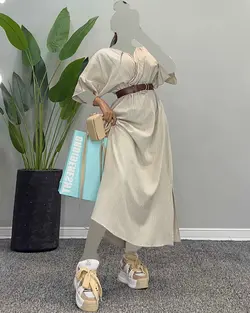 پیراهن+ کمربند - کد 4330