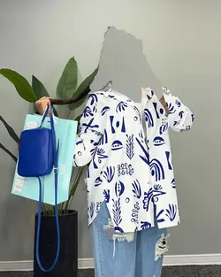 شومیز بغل دکمه - کد 4363