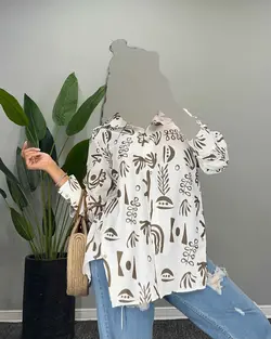 شومیز بغل دکمه - کد 4363