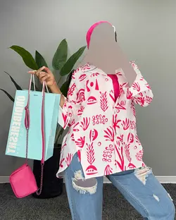 شومیز بغل دکمه - کد 4363