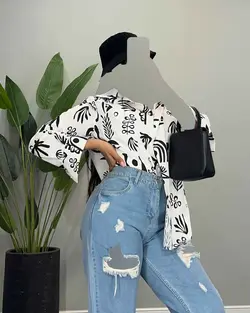 شومیز بغل دکمه - کد 4363