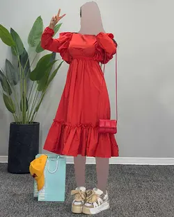 پیراهن یقه چین - کد 4354